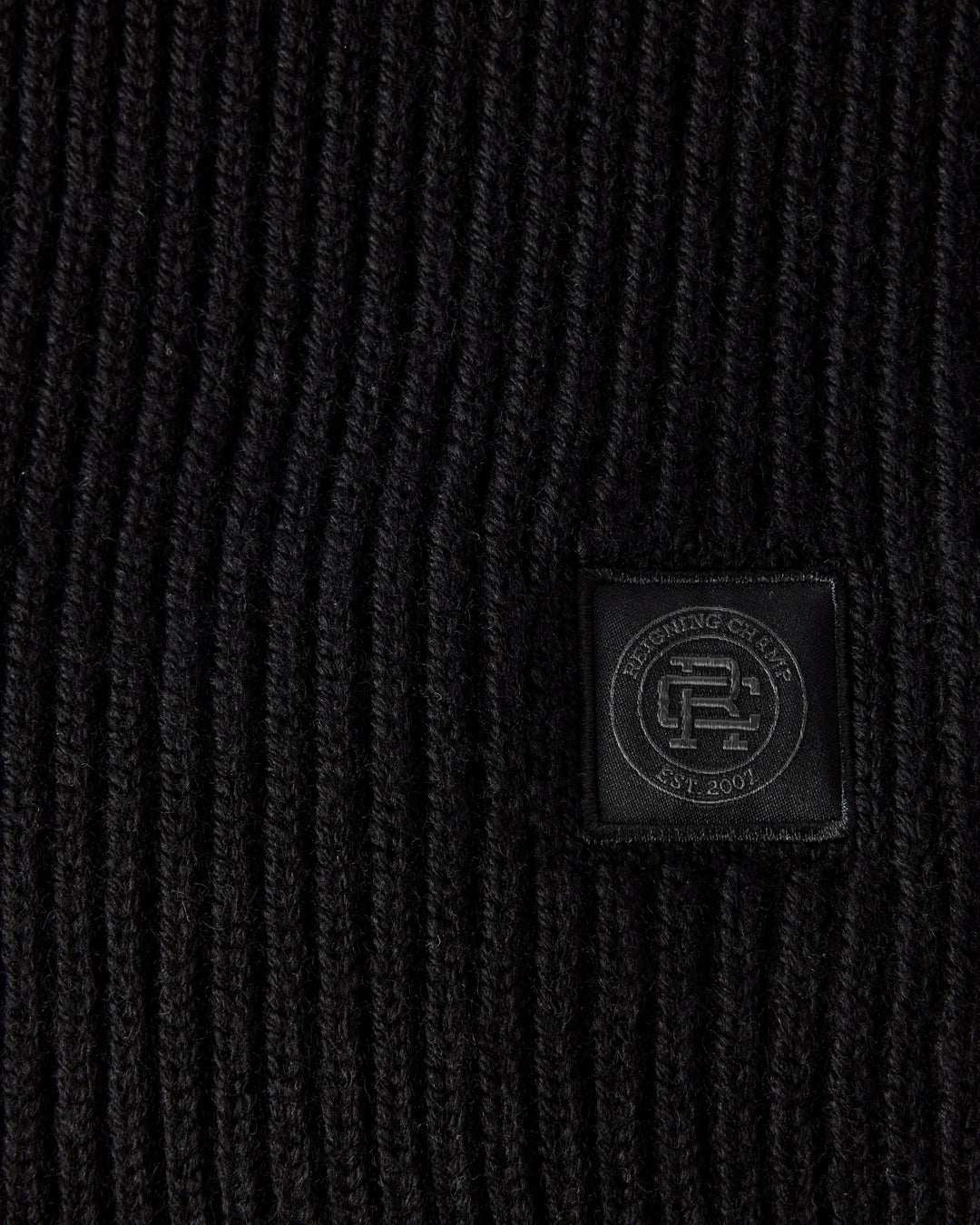 MERINO RIB SCARF (BLACK) - REIGNING CHAMP
