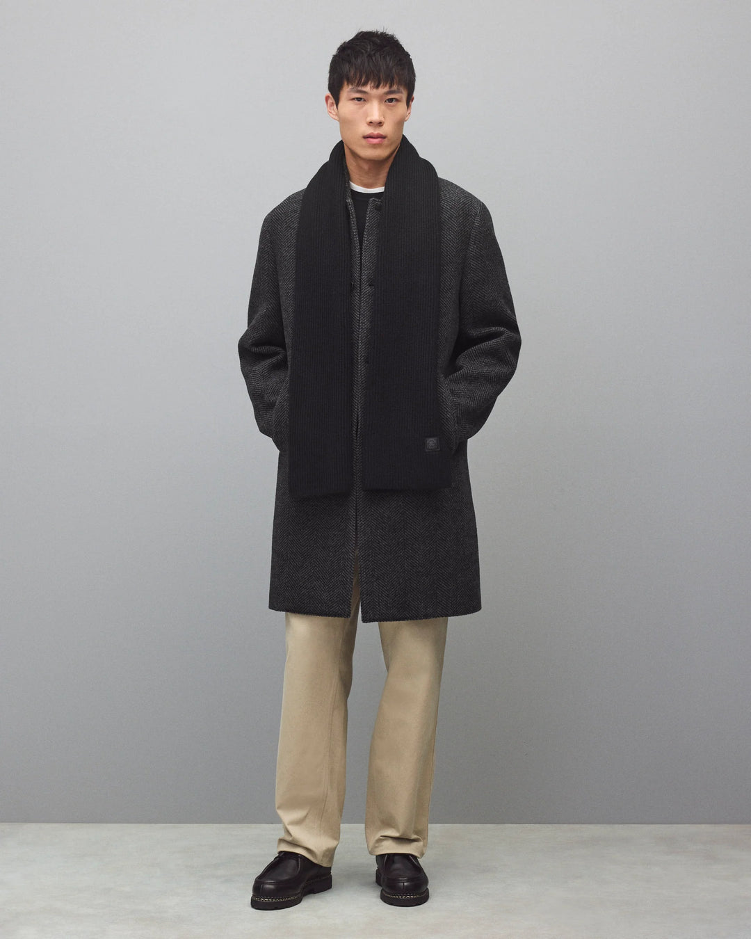 MERINO RIB SCARF (BLACK) - REIGNING CHAMP