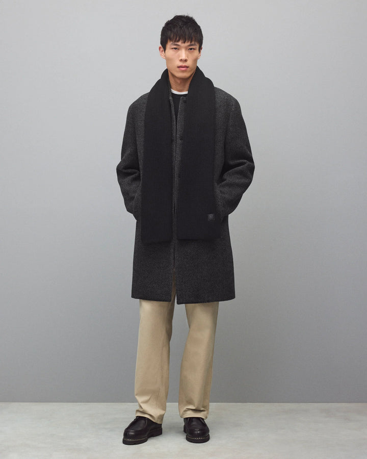 MERINO RIB SCARF (BLACK) - REIGNING CHAMP