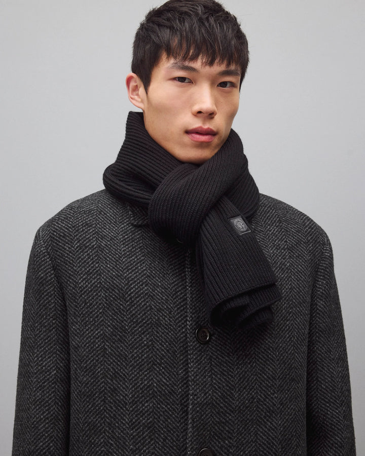 MERINO RIB SCARF (BLACK) - REIGNING CHAMP
