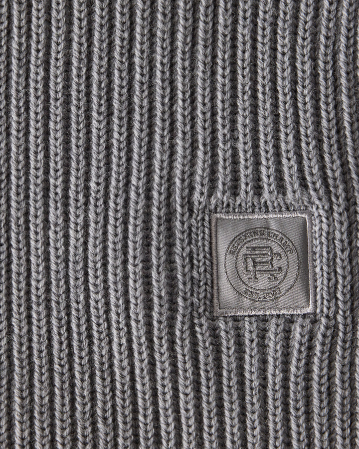 MERINO RIB SCARF (GREY) - REIGNING CHAMP