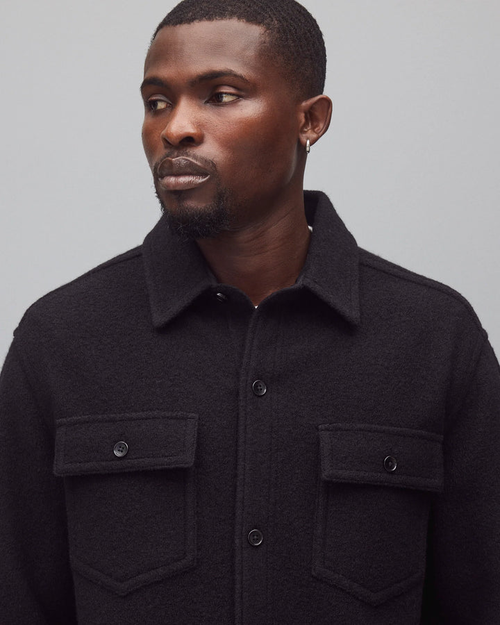 WARDEN STANDARD OVERSHIRT (BLACK) - REIGNING CHAMP