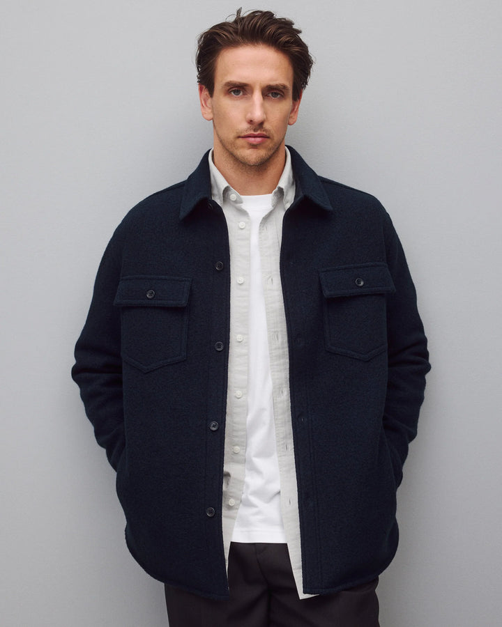 WOOL WARDEN OVERSHIRT (NAVY) - REIGNING CHAMP