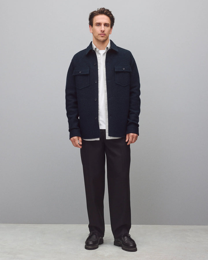 WOOL WARDEN OVERSHIRT (NAVY) - REIGNING CHAMP