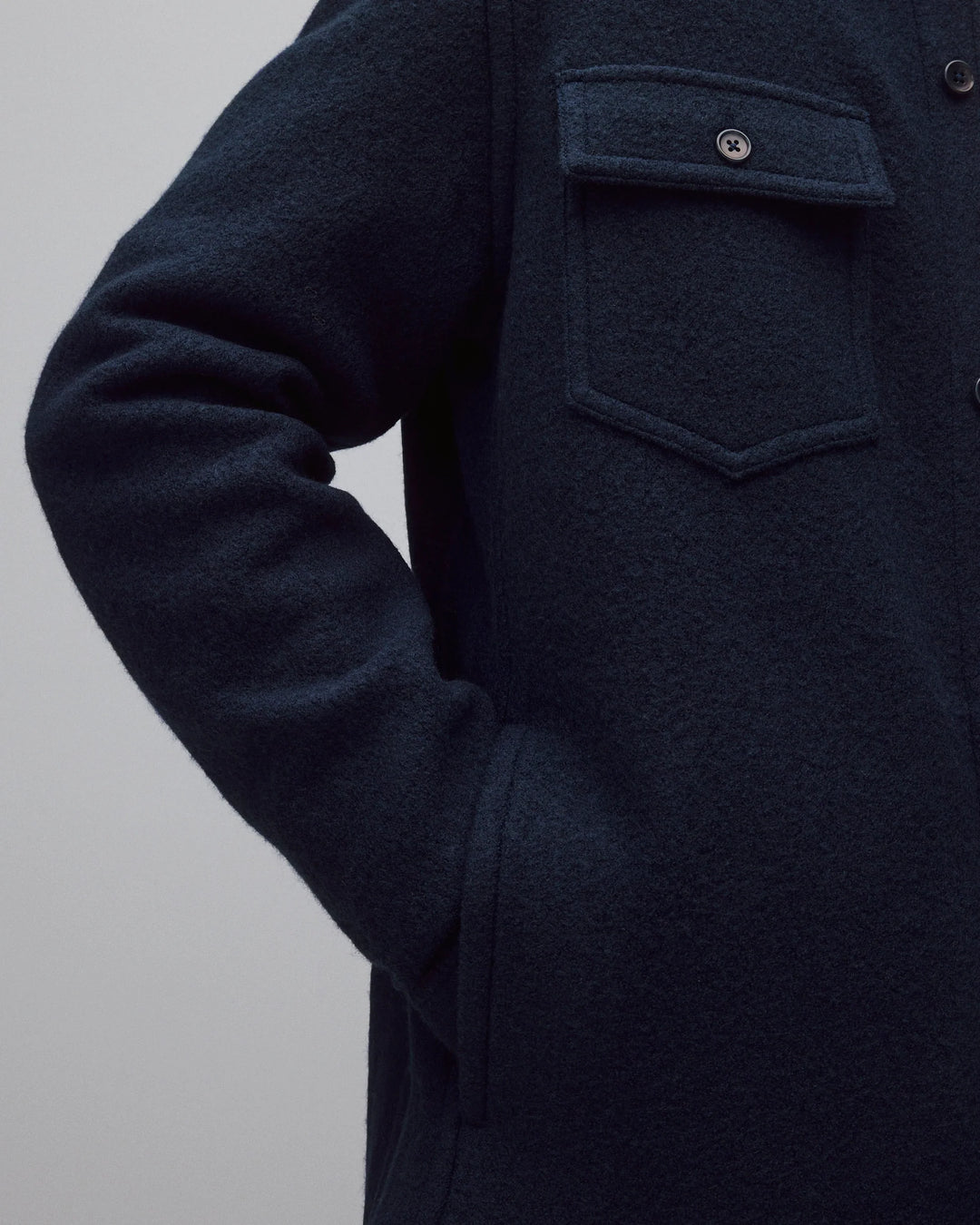 WOOL WARDEN OVERSHIRT (NAVY) - REIGNING CHAMP