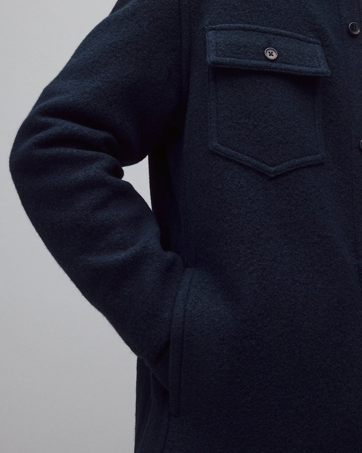 WOOL WARDEN OVERSHIRT (NAVY) - REIGNING CHAMP