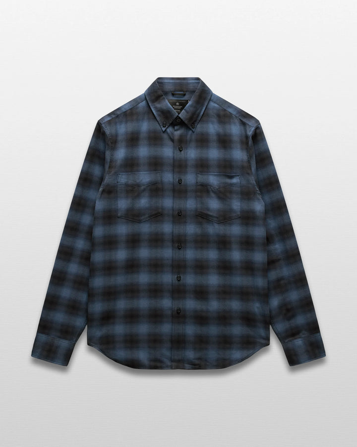 COTTON PLAID SITE SHIRT (MIDNIGHT) - REIGNING CHAMP