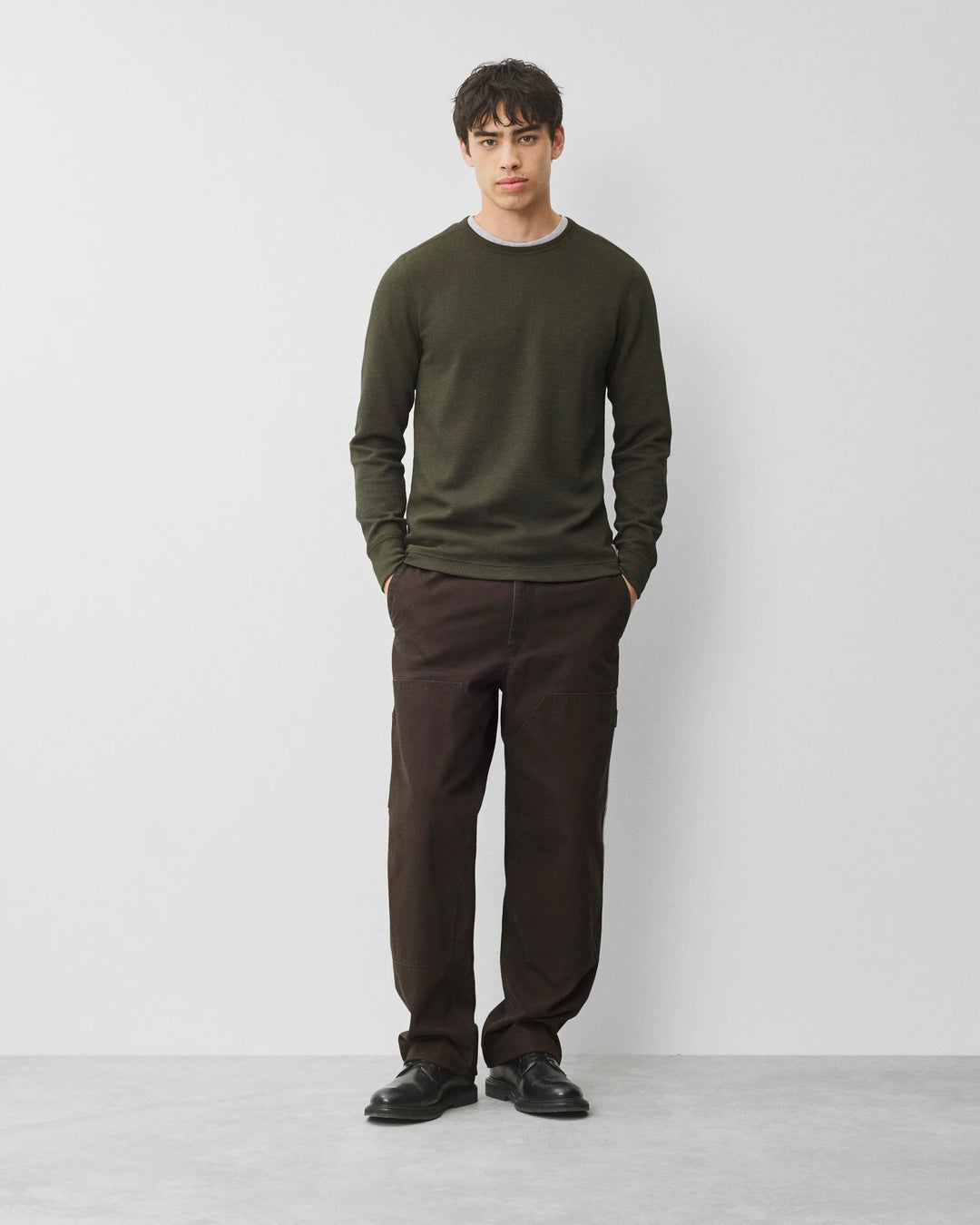 LIGHTWEIGHT WAFFLE LONGSLEEVE (OLIVE) - REIGNING CHAMP