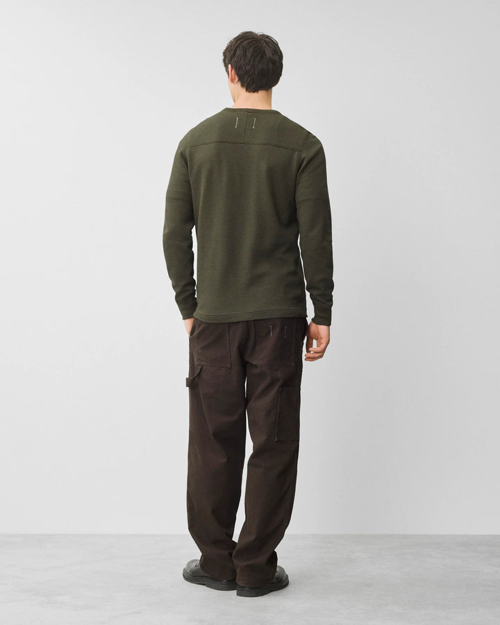 LIGHTWEIGHT WAFFLE LONGSLEEVE (OLIVE) - REIGNING CHAMP