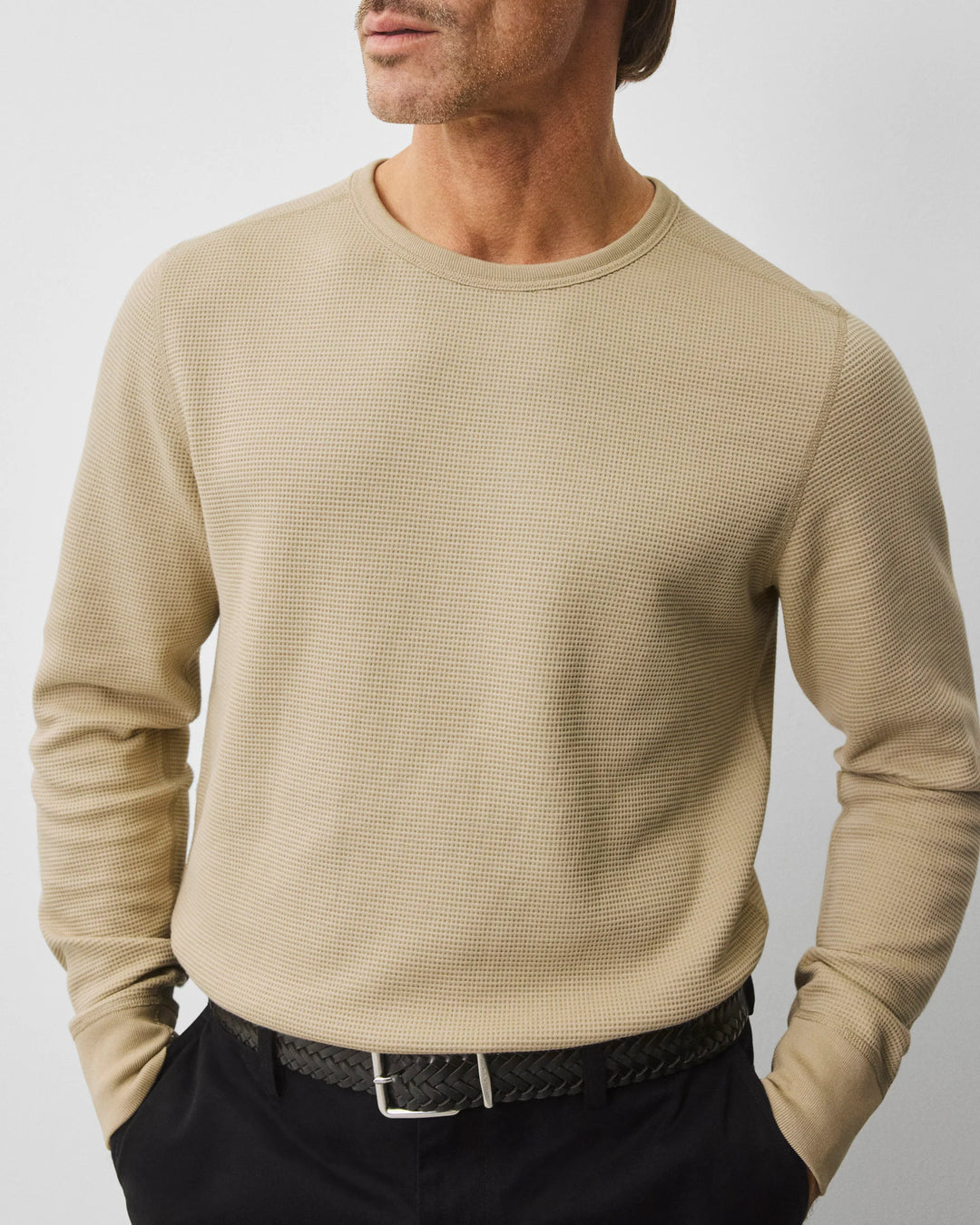 LIGHTWEIGHT WAFFLE LONGSLEEVE (SAND) - REIGNING CHAMP