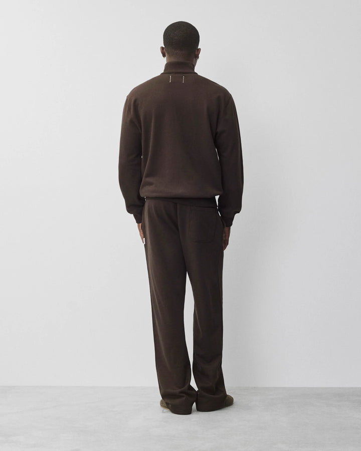 MIDWEIGHT STANDARD BUTTON MOCKNECK (COFFEE) - REIGNING CHAMP