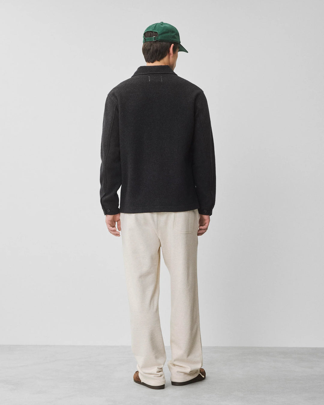 WOOL FLEECE CHORE JACKET (HEATHER BLACK) - REIGNING CHAMP