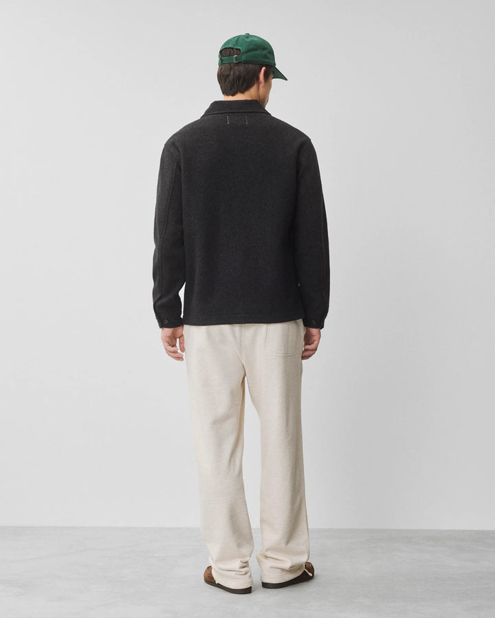 WOOL FLEECE CHORE JACKET (HEATHER BLACK) - REIGNING CHAMP
