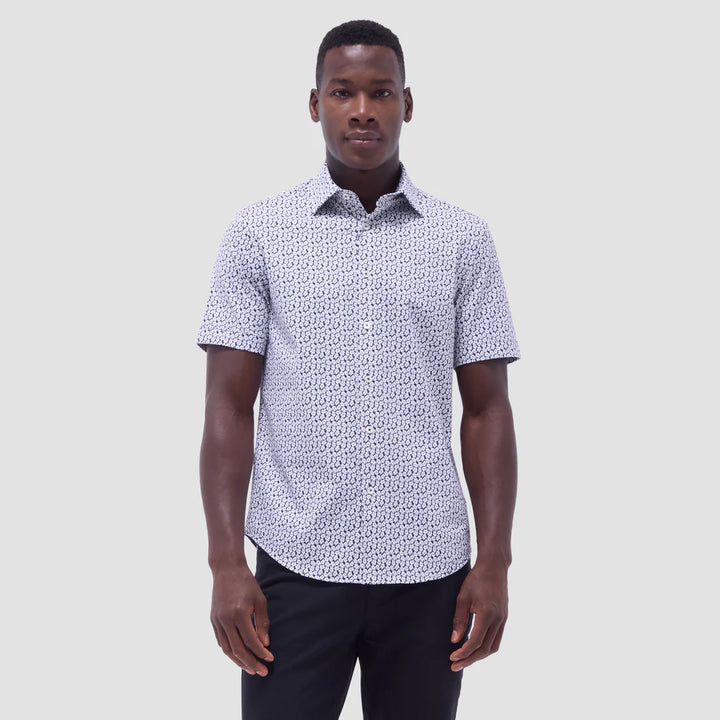 MILES SHORT SLEEVE SHIRT (BLACK) - BUGATCHI