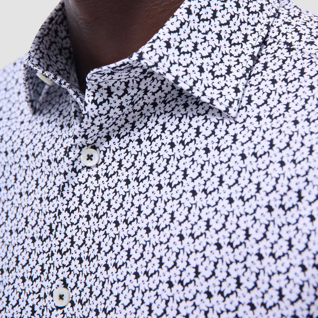 MILES SHORT SLEEVE SHIRT (BLACK) - BUGATCHI