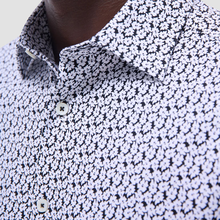 MILES SHORT SLEEVE SHIRT (BLACK) - BUGATCHI