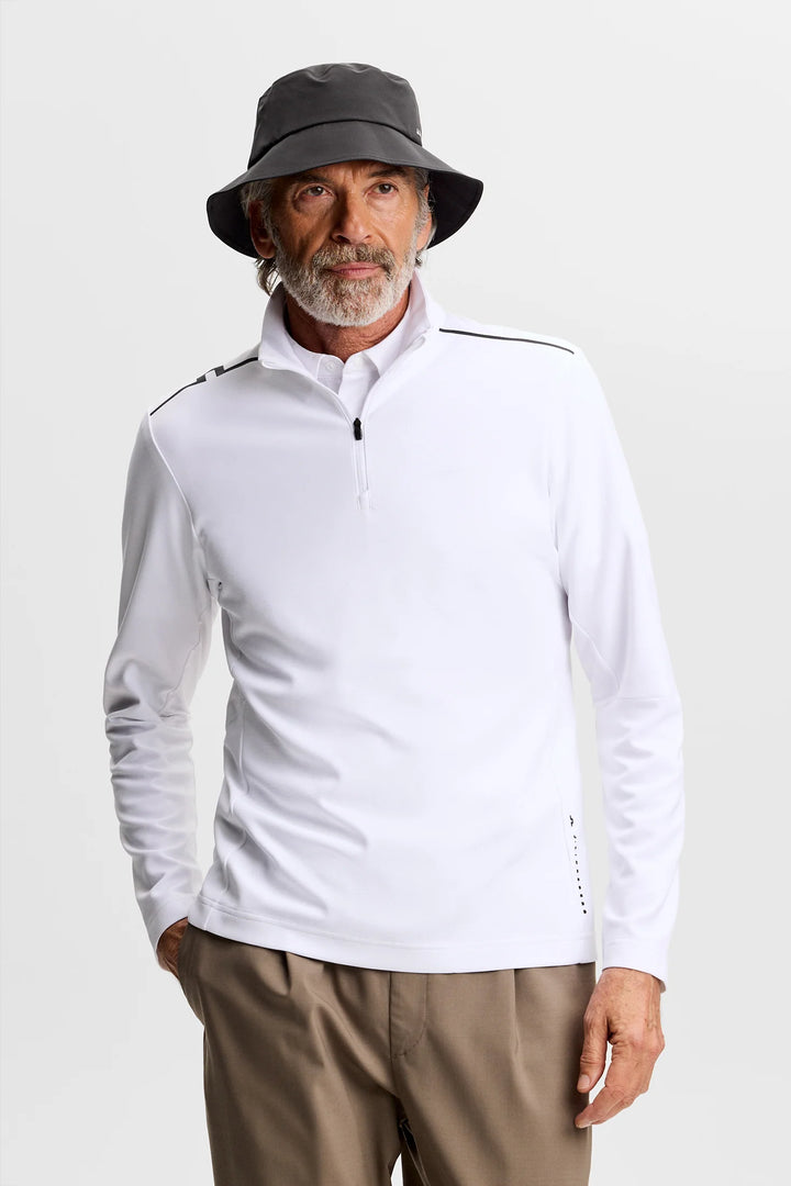 LEON 1/4 ZIP LAYER (WHITE) - J LINDEBERG