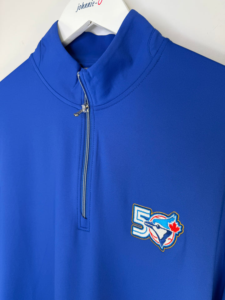 BLUE JAYS MOTION 1/4 ZIP SWEATER (BLUE) - JOHNNIE-O