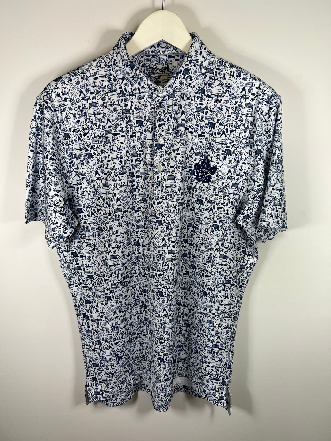 MAPLE LEAFS SLAP SHOT POLO (NAVY) - JOHNNIE-O