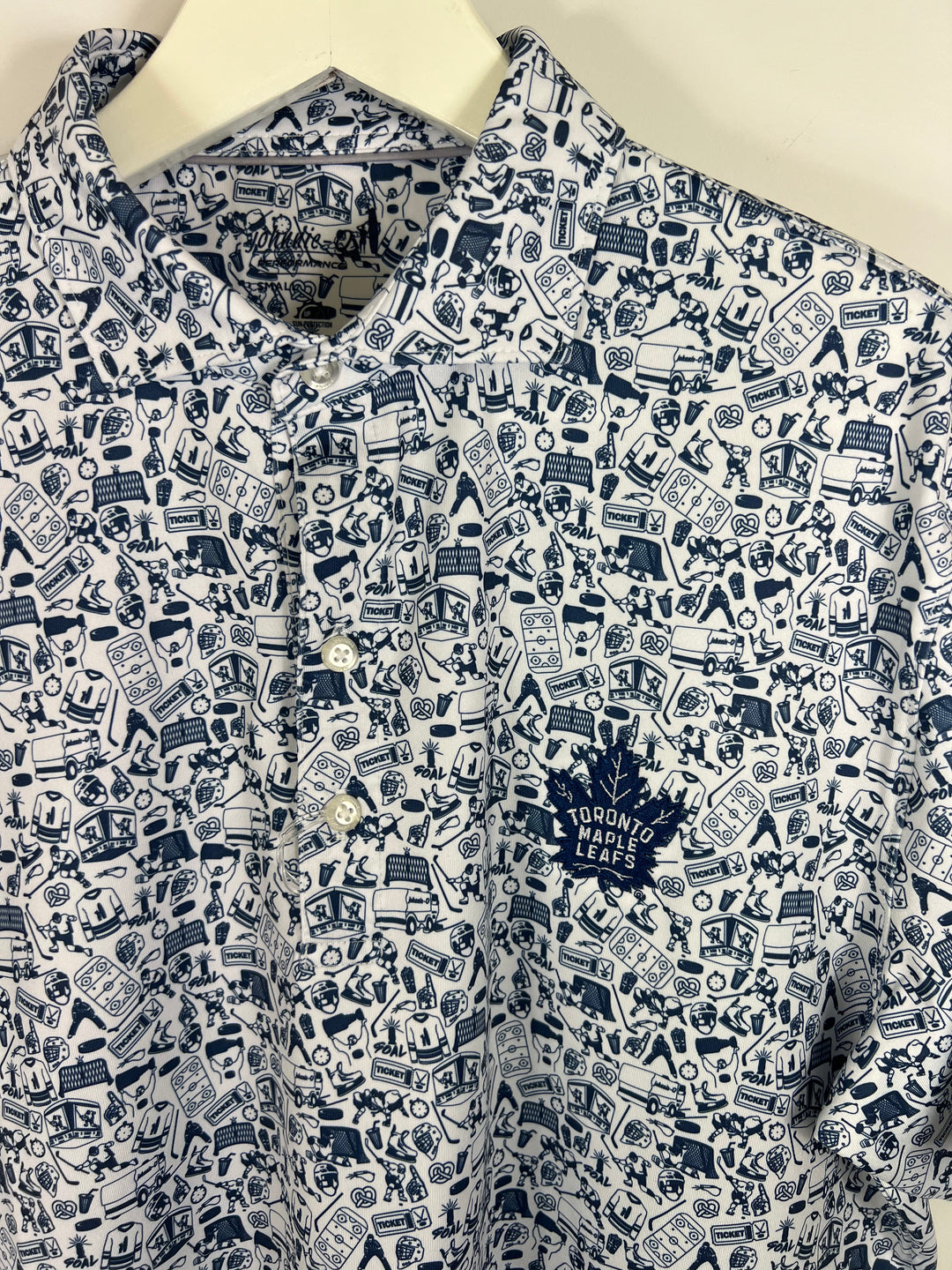 MAPLE LEAFS SLAP SHOT POLO (NAVY) - JOHNNIE-O