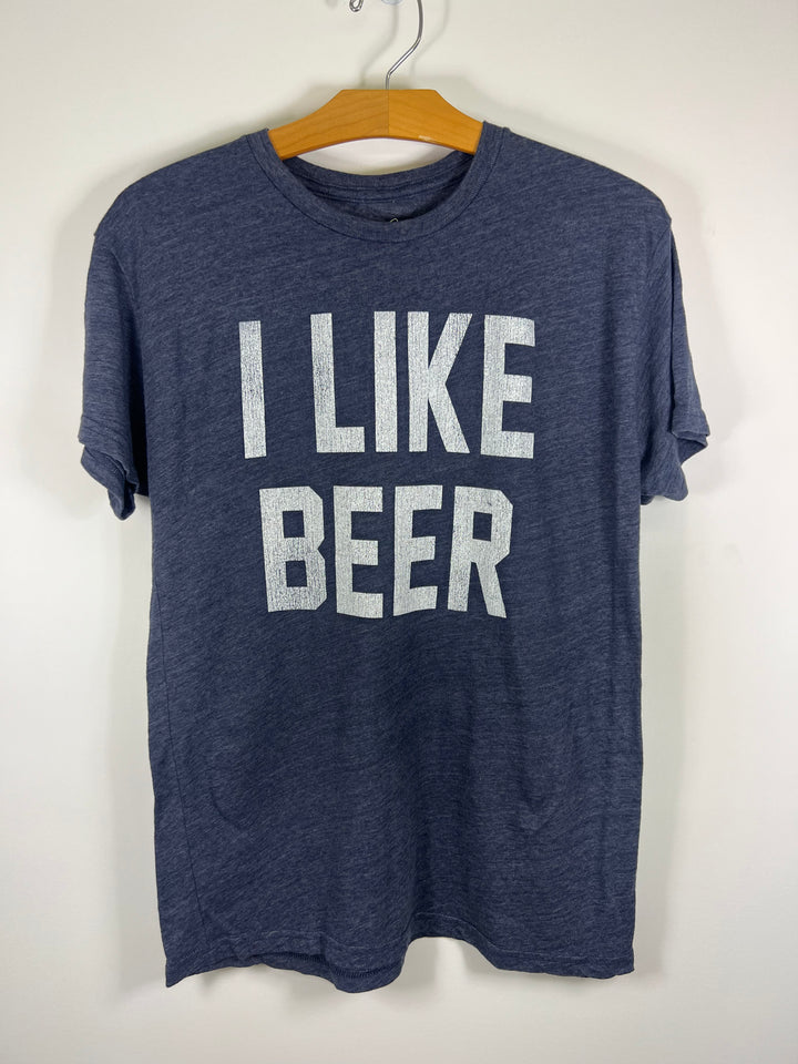 I LIKE BEER T-SHIRT (BLUE) - RETRO BRAND