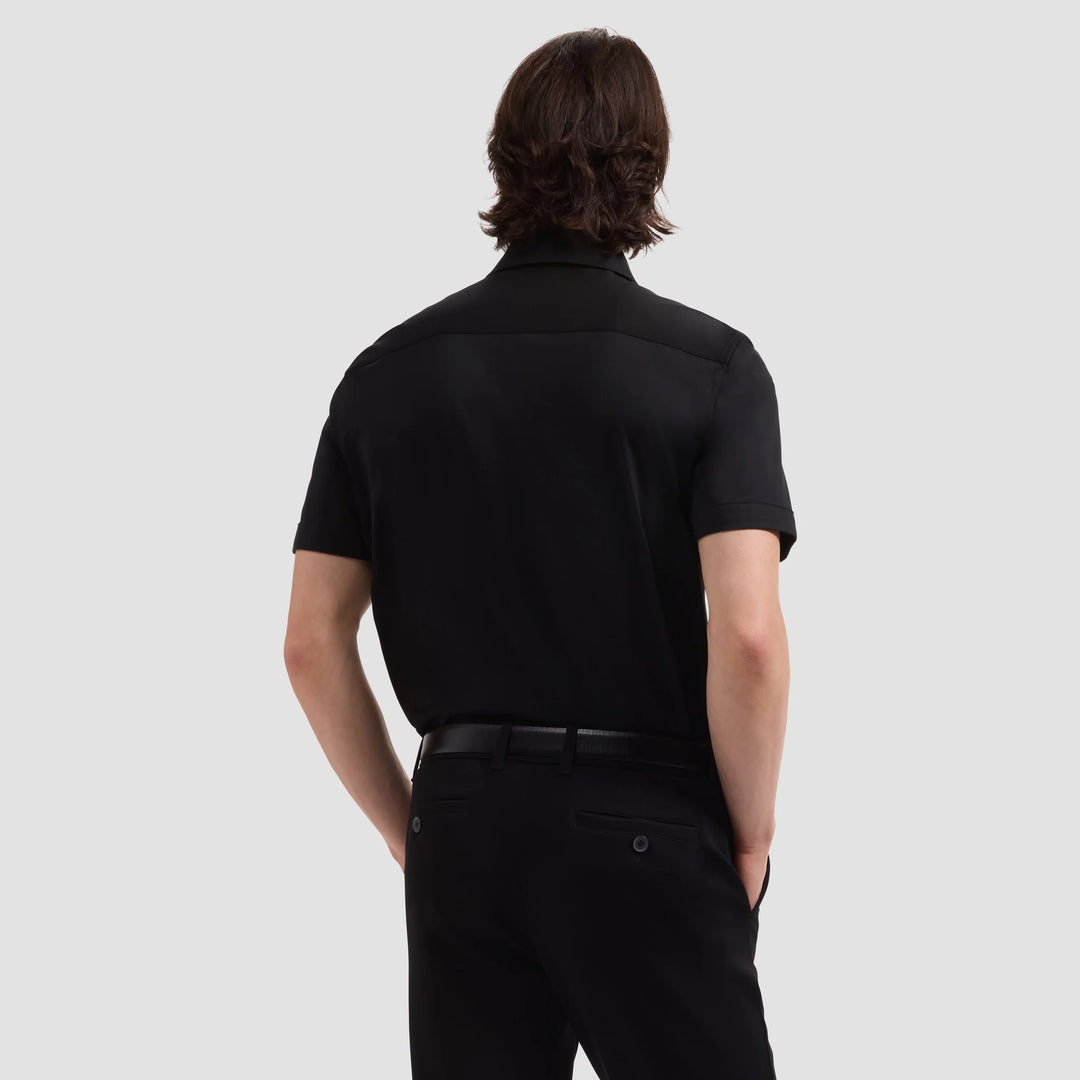 MILES SHORT SLEEVE SHIRT (BLACK) - BUGATCHI