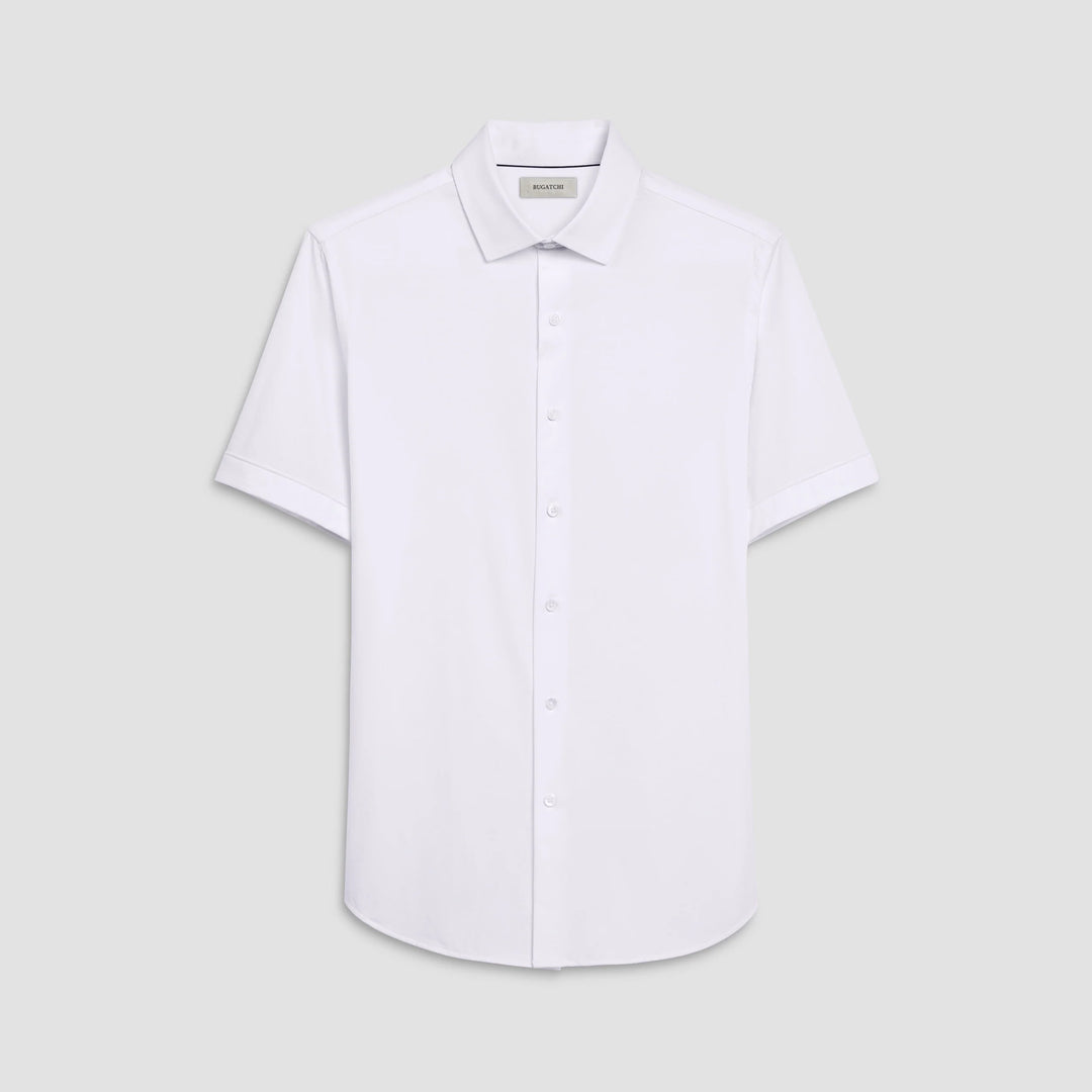MILES SHORT SLEEVE SHIRT (WHITE) - BUGATCHI