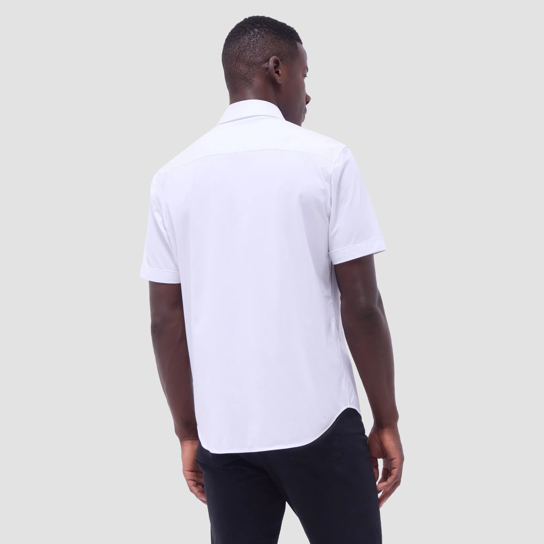 MILES SHORT SLEEVE SHIRT (WHITE) - BUGATCHI