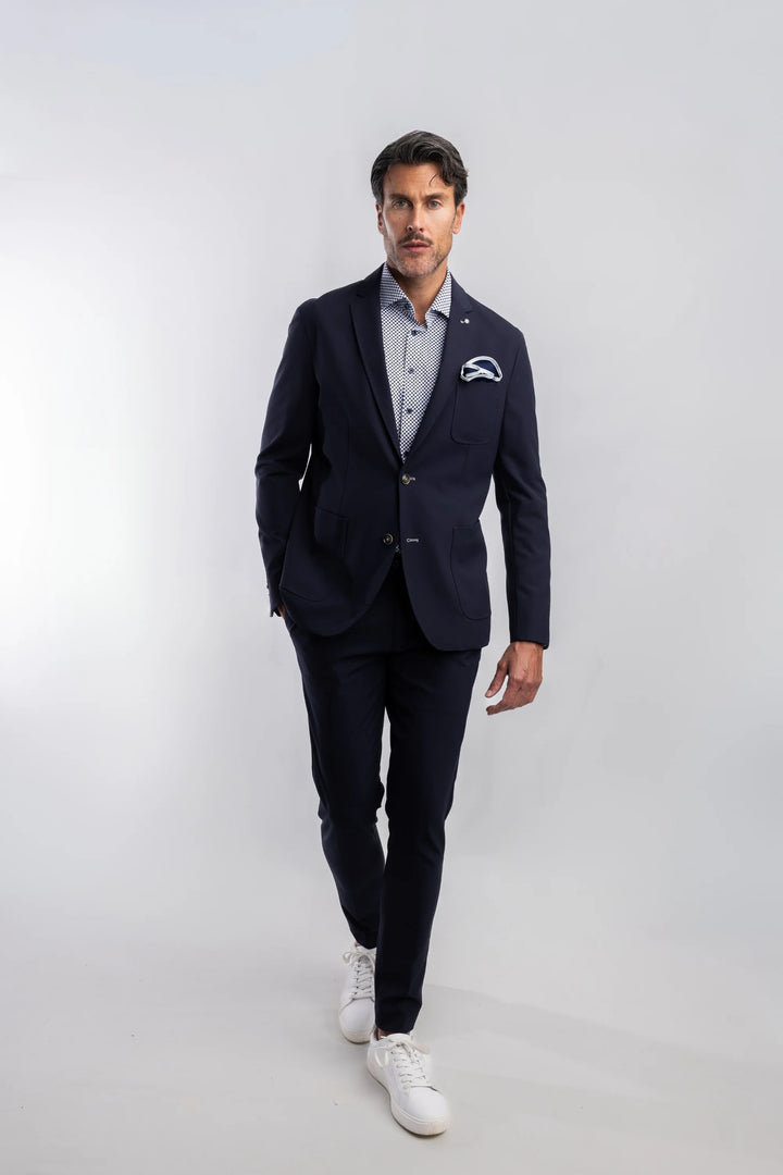 LUXE STRETCH BLAZER (NAVY) - BLUE INDUSTRY