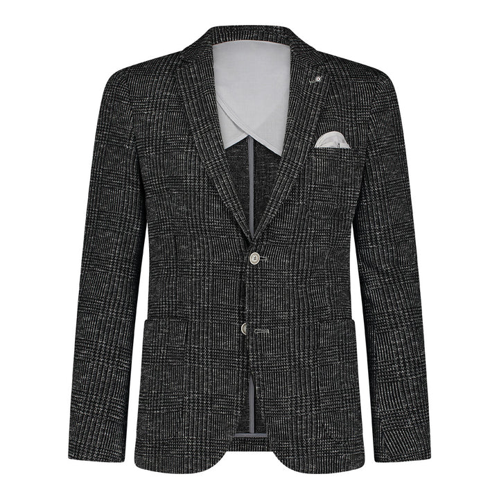 CHECK BLAZER (BLACK) - BLUE INDUSTRY