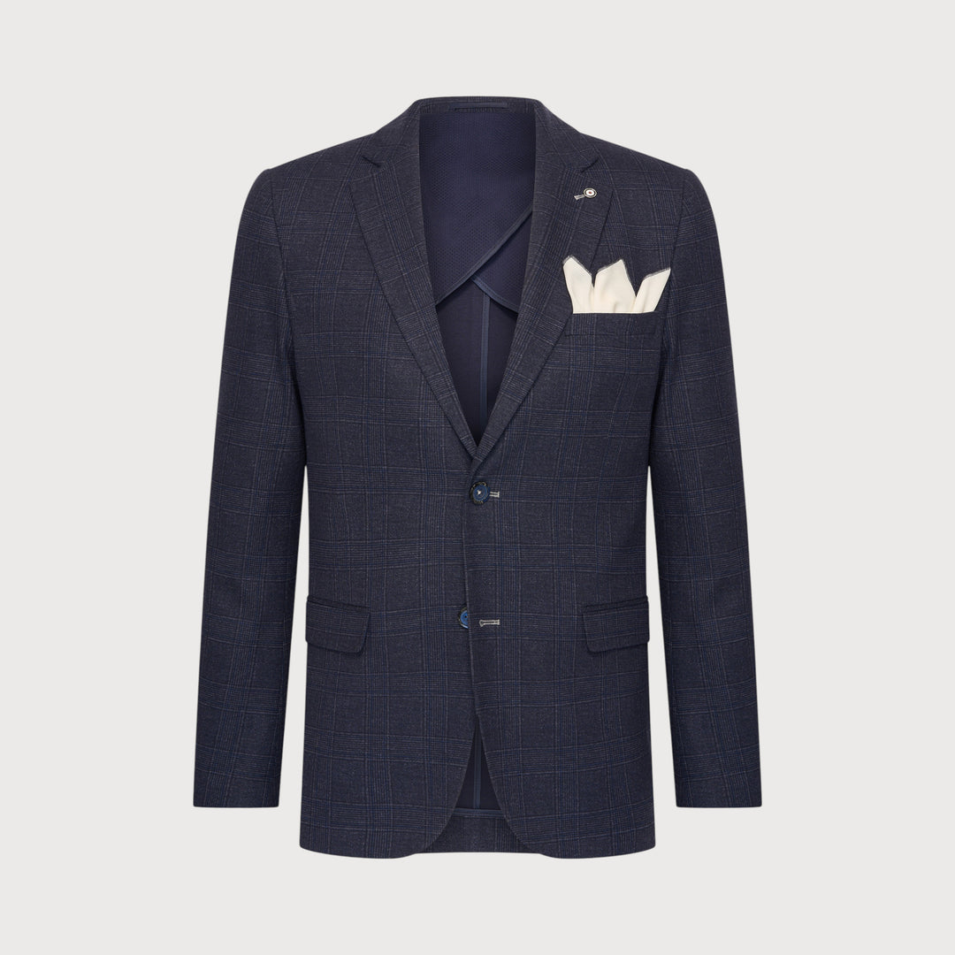 CLEAN CHECK BLAZER (NAVY) - BLUE INDUSTRY