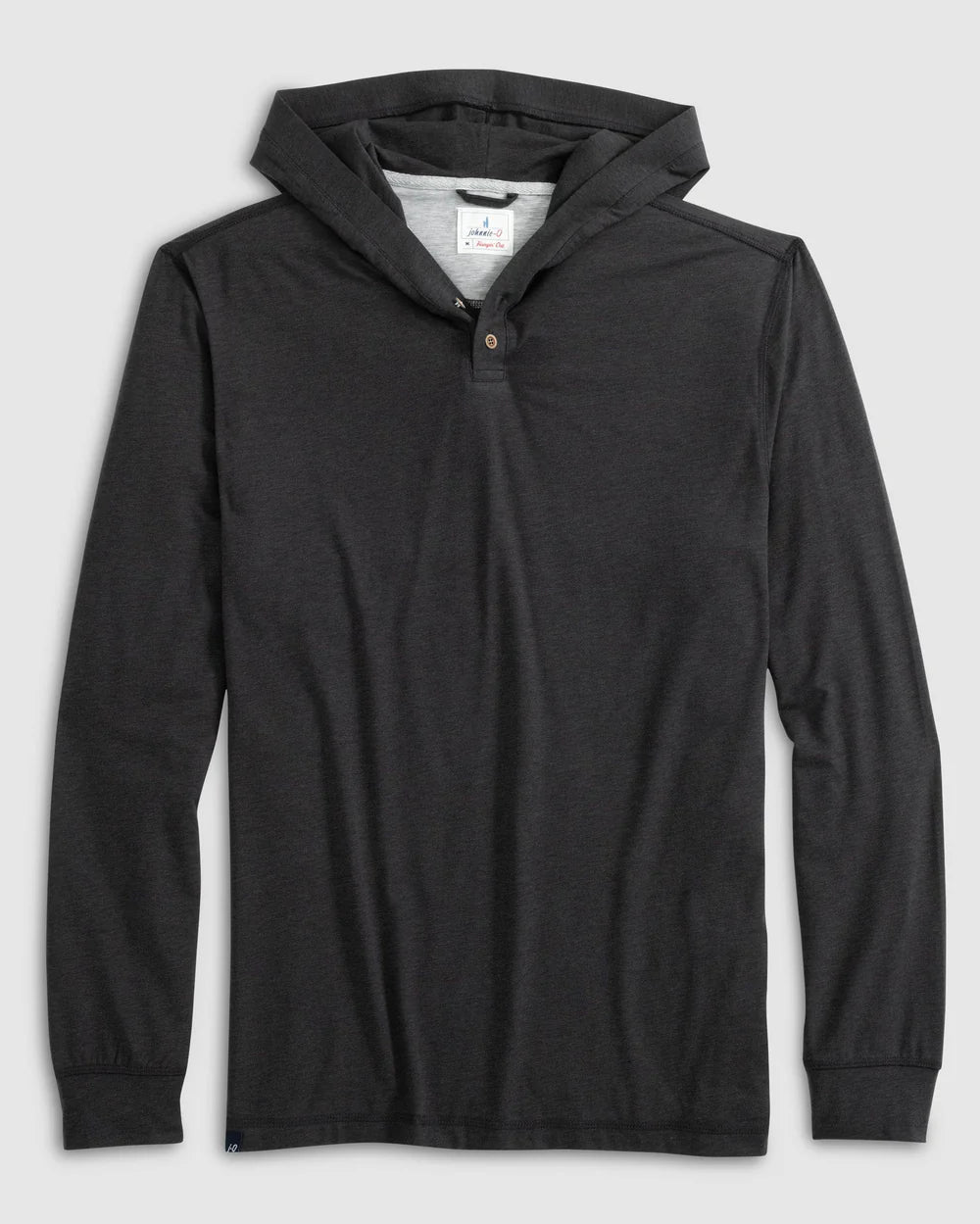 johnnie-O Woodley Hoodie in Heather Black