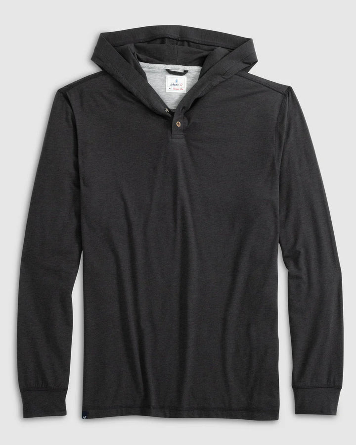 johnnie-O Woodley Hoodie in Heather Black
