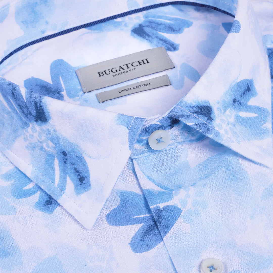 ORSON LINEN SHIRT (BLUE) - BUGATCHI