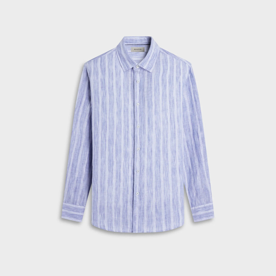 JULIAN LINEN SHIRT (BLUE) - BUGATCHI