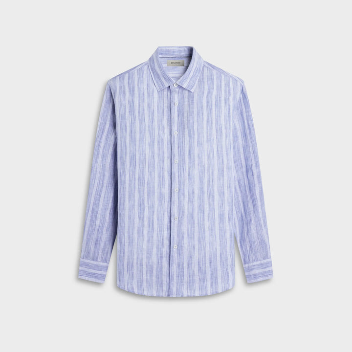 JULIAN LINEN SHIRT (BLUE) - BUGATCHI