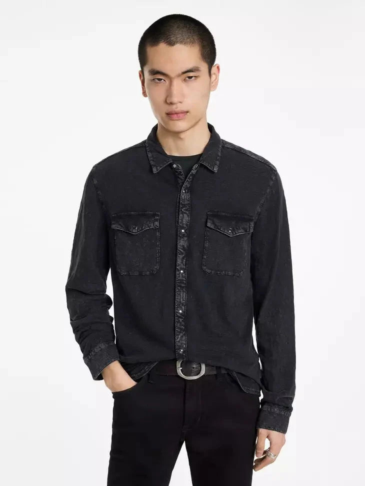 AVRON WESTERN SHIRT (BLACK) - JOHN VARVATOS