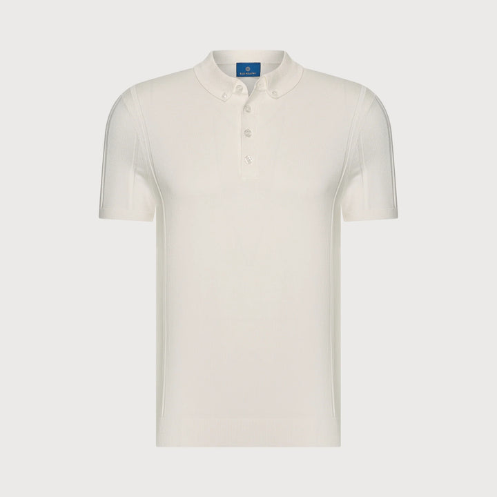 LUXE KNIT POLO (OFF WHITE) - BLUE INDUSTRY