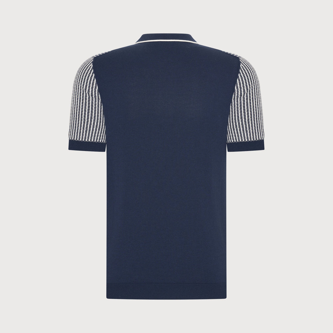 KNIT ZIP POLO (NAVY) - BLUE INDUSTRY