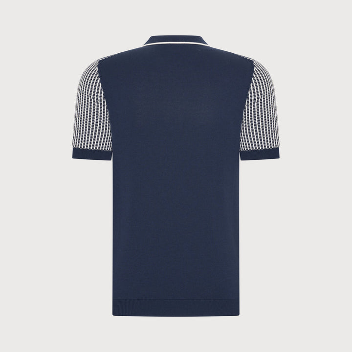 KNIT ZIP POLO (NAVY) - BLUE INDUSTRY