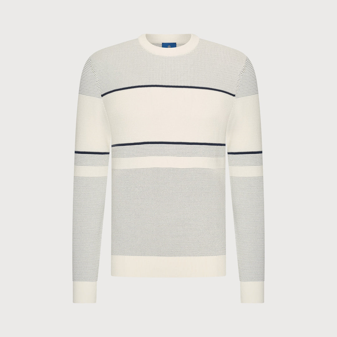 CREWNECK SWEATER (OFF WHITE) - BLUE INDUSTRY