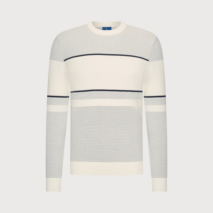 CREWNECK SWEATER (OFF WHITE) - BLUE INDUSTRY