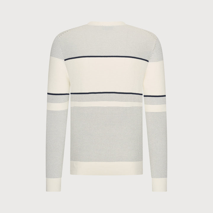 CREWNECK SWEATER (OFF WHITE) - BLUE INDUSTRY