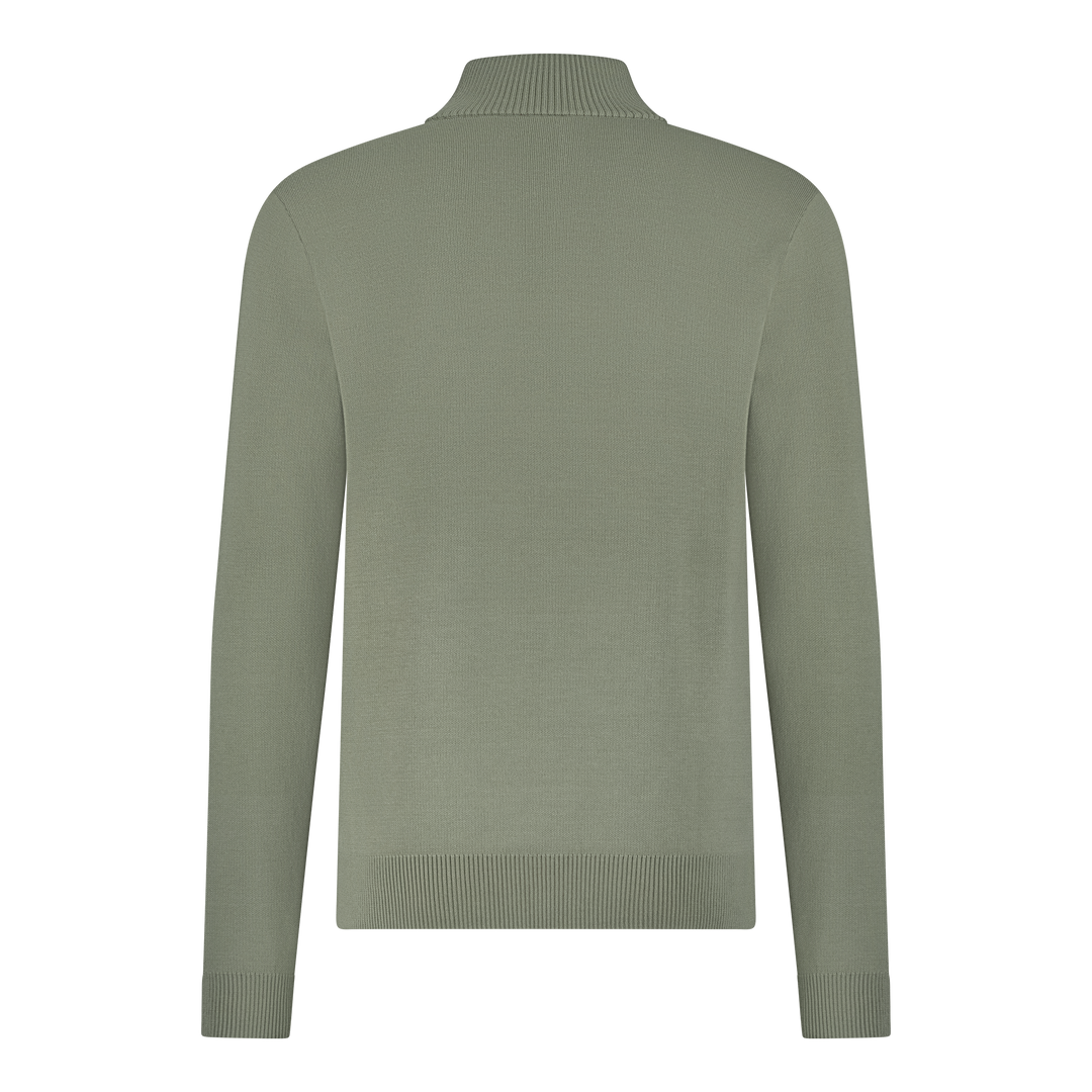 BUTTON SWEATER PULLOVER (KHAKI) - BLUE INDUSTRY