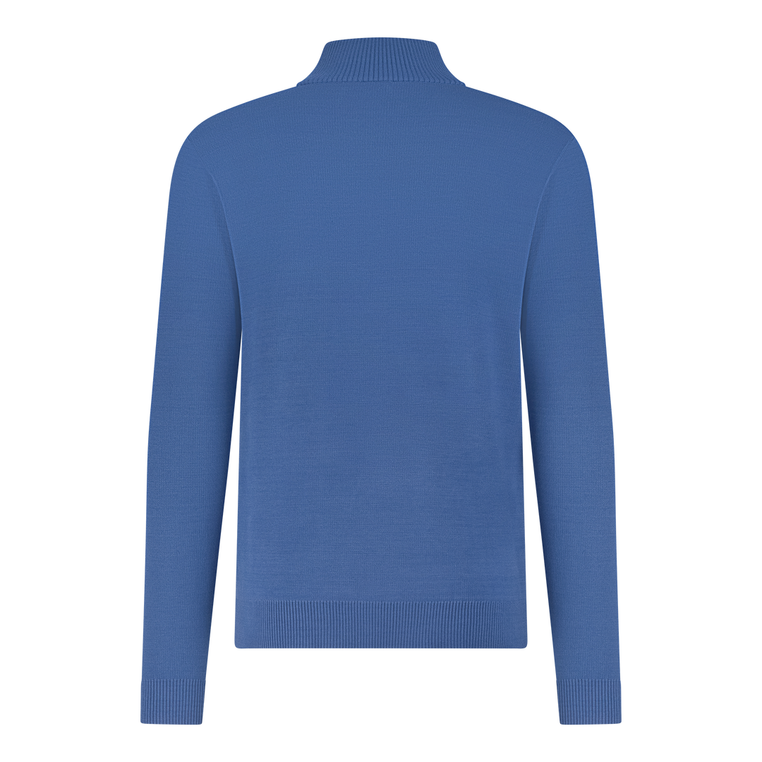 BUTTON SWEATER PULLOVER (BLUE) - BLUE INDUSTRY