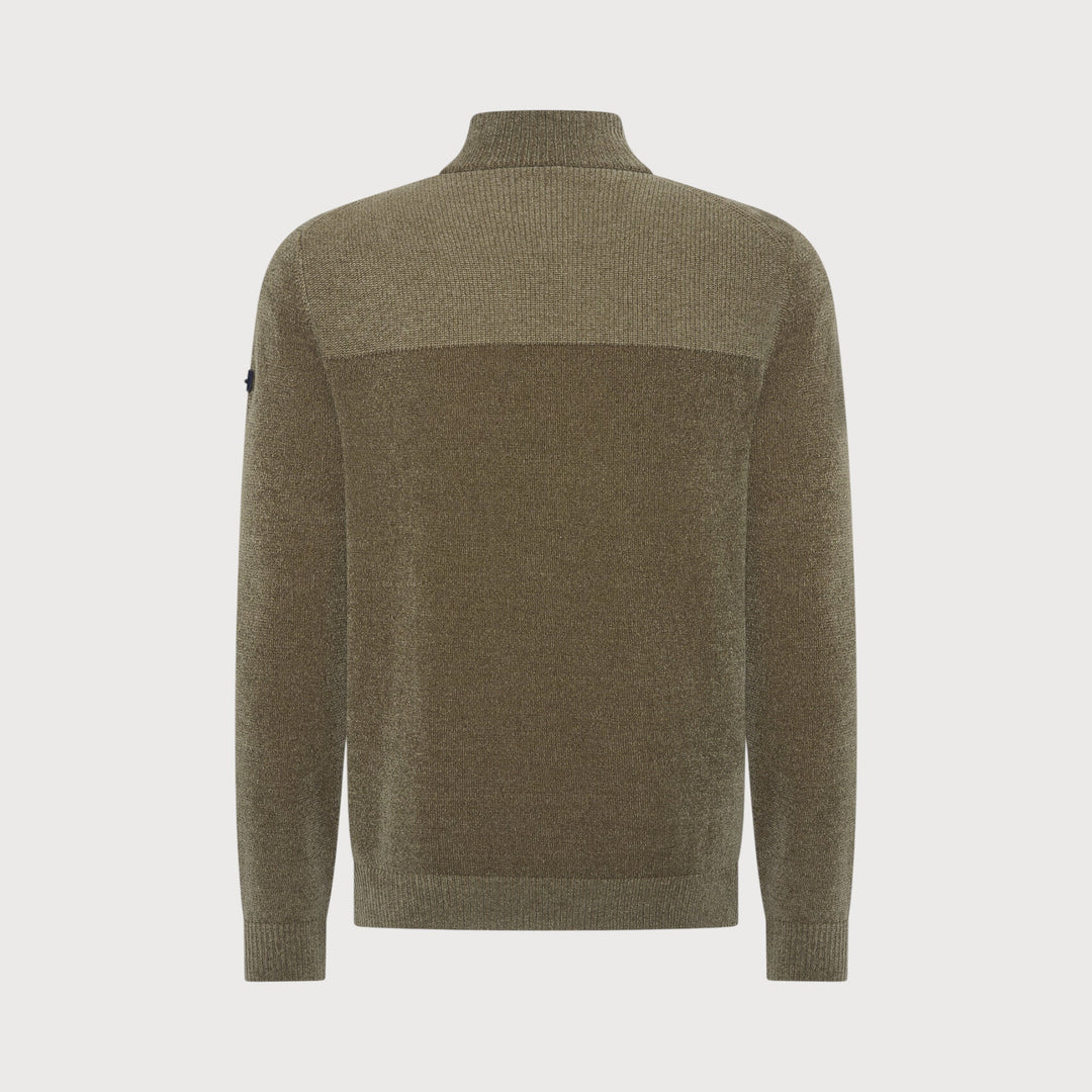 KNIT BUTTON SWEATER (GREEN) - BLUE INDUSTRY
