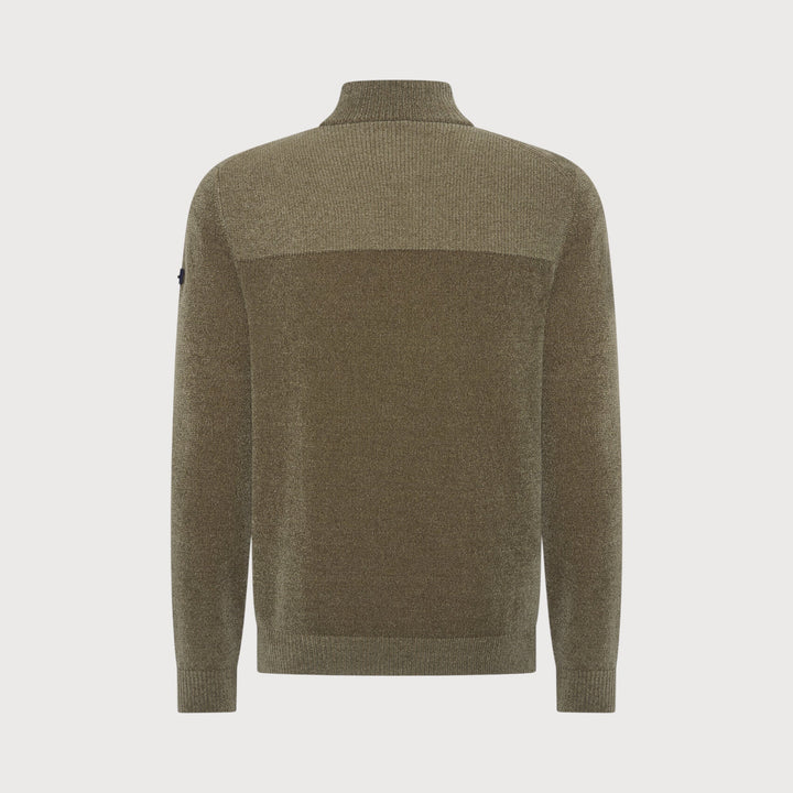 KNIT BUTTON SWEATER (GREEN) - BLUE INDUSTRY