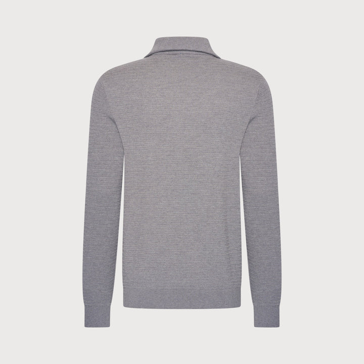 FINE KNIT WOOL SWEATER (GREY) - BLUE INDUSTRY