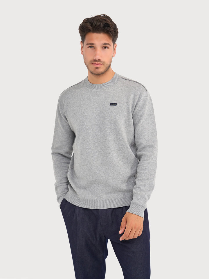 CREWNECK SWEATER (GREY) - BLUE INDUSTRY