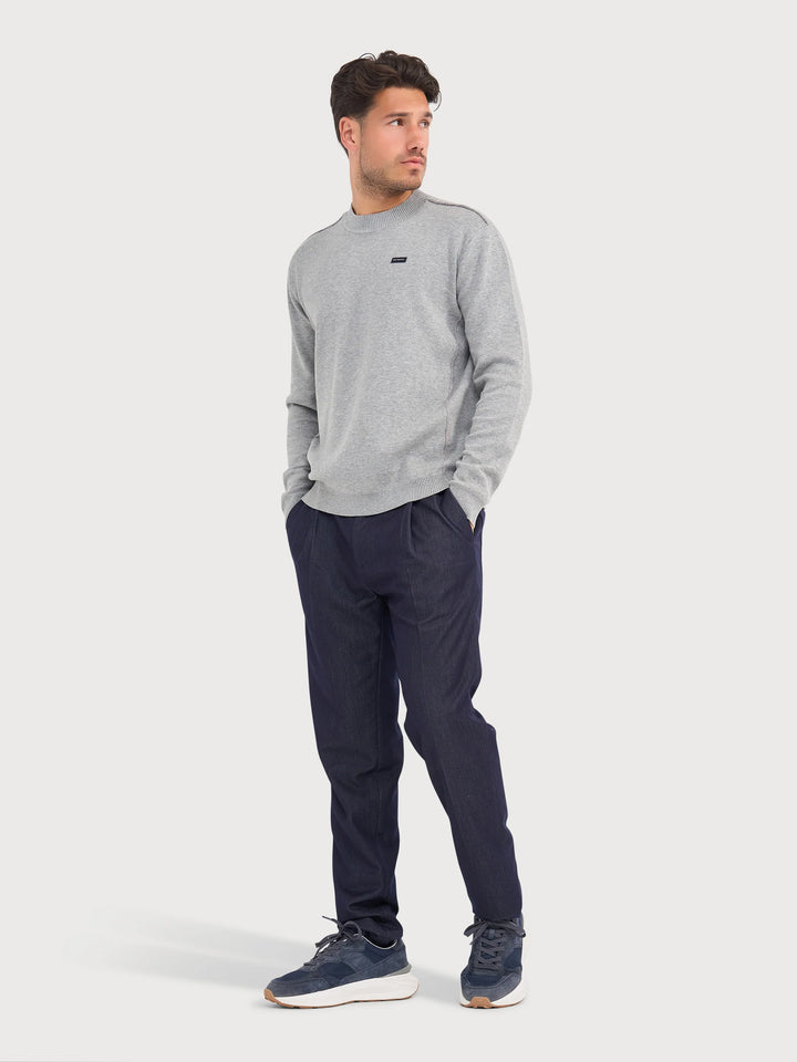 CREWNECK SWEATER (GREY) - BLUE INDUSTRY